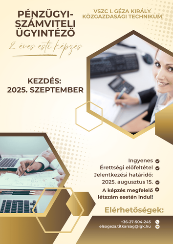 PÉNZÜGYI-SZÁMVITELI ÜGYINTÉZŐ 2025